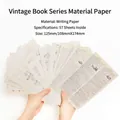 Vintage Bastelpapier-Set mit gealterten Texturen und Musiknoten-Designs für Scrapbook - Briefpapier-Serie