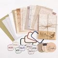 Vintage junk journaling kit with assorted aesthetic background papers and stickers - Poetry And Script