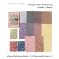 Vintage scrapbooking paper set with embossed textures and Morandi Earth tones - Paper - Colored Page Collection