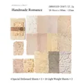 Vintage scrapbooking material paper set with letterpress embossed texture in earth tones - Paper Space - Romantic Handmade Items (28 Sheets) --- Inventory Warning