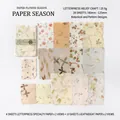 Vintage scrapbooking material paper with 28 sheets of embossed floral designs - Paper Room - Paper Room Flower Season (28 Sheets) --- Inventory Warning