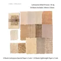 Vintage style Fabric Impression specialty paper set with 28 embossed decorative sheets - Paper - Cloth Texture Impression