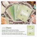 Vintage green scrapbooking paper set with mixed specialty textures and fibers 20 sheets - Morning Glow