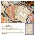 Vintage scrapbook paper set No.03 Sunny theme with 20 pieces of textured craft paper - Radiant