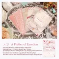 Vintage scrapbooking material paper set with 20 sheets of mixed textures and stone patterns - Heartbeat