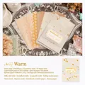 Vintage style handmade aesthetic background paper set Warmth series for DIY scrapbooking - Warmth