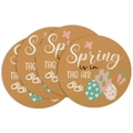 Set di tovagliette pasquali rotonde in lino con stampa decorativa Spring is in the Air - Set di Tovagliette / La Primavera È Nell'aria Arte (ECP1-013)
