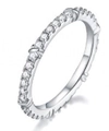 Elegance 925 sterling silver moissanite ring featuring a unique X-shaped pattern inlay - US 7