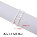 Detailed view of elastic pearl bracelets with specific size and weight specifications - B2662 Imitation Pearl Two-piece Set