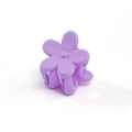 Close-up of small purple plum flower hair clip with a matte finish plastic texture - Light Purple