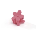 Close-up of matte pink plum blossom hair claw clip made of frosted resin for girls - Dusty Pink