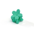 Close-up of a mint green matte flower hair claw clip with a durable resin finish - Mint Green