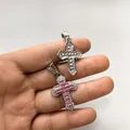 Less-Drill Pink Zirconia Cross
