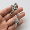 Less-Drill Clear Zirconia Cross