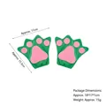 Green animal paw gloves with pink pads for children's Halloween dinosaur costume set - Animal Paw Gloves / Emerald Green