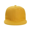 Cappellino snapback classico in cotone giallo con visiera piatta e occhielli traspiranti - Adulto (55-60cm) / Giallo