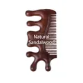 Handgemaakte sandelhout massagekam in dolfijnvorm met natuurlijke houtstructuur - Three In One Straight Back Fish Shape