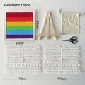 Rainbow felt letter board with wooden frame and 340 white plastic characters - Message Board / Rainbow Gradient