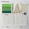DIY 25cm gradient green felt letter board with wooden frame and 340 white characters - Message Board / Green Gradient