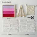 DIY 10x10 inch gradient pink felt letter board set with wood stand and 340 characters - Message Board / Pink Gradient