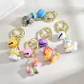 Collection of cute colorful Siamese cat figurines keychains for bag and key decoration - Balloon Dog Series