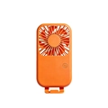 Portable orange mini handheld fan with USB rechargeable battery for summer travel gear - Orange