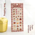 Cute dessert and bear themed 3D puffy stickers for DIY journals and decoration - Bear Pudding