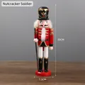 Casse-noisette soldat roi de 30cm en uniforme rouge avec fusil pour décor de Noël - Casse-Noisette tireur