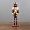 30cm traditional wooden nutcracker drummer figurine in red and green festive outfit - Nutcracker Drummer