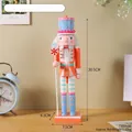 30.5cm macaron nutcracker king puppet with lollipop and orange blue outfit - Orange King (7302A-03)