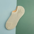 Light green invisible boat socks with breathable mesh texture for women, summer cotton style - Mesh Light Green