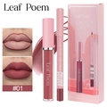 Matte Flüssiglippenstift- und Lippenkonturenstift-Set in Rosen-Bohnenpaste Nr. 01 - #01 Rosenbohnenpaste
