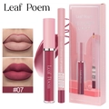 Kit rossetto liquido opaco e matita labbra impermeabile color prugna bacca 07 - #07 Prugna Bacca