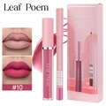 Set rossetto liquido opaco e matita labbra Leaf Poem #10 con confezione rosa - #10 Rosa Intenso