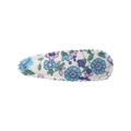 Pasador de pelo floral azul y violeta con elegante acabado de borde festoneado - Estilo 32