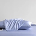 Silky lavender purple Xinjiang cotton pillowcase with premium sateen finish for bedding - 48cm x 74cm (Pillowcase Set) / Lake Blue