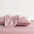 Silky 100S long-staple cotton pillowcase in soft lotus pink with sateen finish - 48cm x 74cm (Pillowcase Set) / Dust Rose
