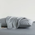 Premium grey Xinjiang long-staple cotton satin pillowcase with smooth silky texture - 48cm x 74cm (Pillowcase Set) / Premium Grey