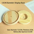Detail of 13.5cm wooden base for preserved flower dome with 6.5cm battery hole - Wooden Base / Wooden Base for 12CM Dome