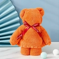 Creative orange coral fleece towel bear with Just for you red ribbon gift wrap - Little Bear Loves Horse Orange (without Packaging) / 30*30cm