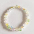 8mm colorful cat-eye stone bead bracelet with vibrant gradient translucent glass beads - Multicolor 3