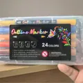 Double-Ended 12Pcs 24 Colors Double Line Markers PP Box