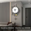 Orologio da parete moderno 48x83cm con cornice nera e decoro cervo per soggiorno elegante - Stile Grande