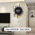 Modern 42x75cm digital wall clock with deer design, temperature and date display - LED Digital Display Style
