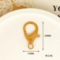 Golden metal lobster clasp jewelry accessory for DIY craft making with dimensions - Lobster Clasp (23) / Gold