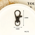Gunmetal swivel lobster clasp for DIY jewelry making and keychain accessories - Swivel Snap Hook (20) / Gunmetal