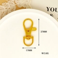 Golden lobster clasp jewelry accessory for DIY keychain making, 37mm x 17mm size. - Swivel Snap Hook (21) / Gold