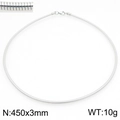 Collana a catena serpente d'argento 450x3mm in acciaio inossidabile con moschettone - Stile Larghezza 3mm (KN298775-Z) / Color Acciaio