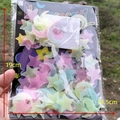 Packaged set of various colorful glow-in-the-dark star and moon fluorescent wall stickers - 100 Pieces/Card Pack / 2.6cm/Glow / Colorful
