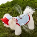 Detalle de chaleco refrigerante azul y sombrero de sol rojo para perros pequeños - S (Peso Sugerido 1,5-2,5 kg) / Cachorro Azul Bondi (Incluye Sombrero Y Paquete De Hielo)